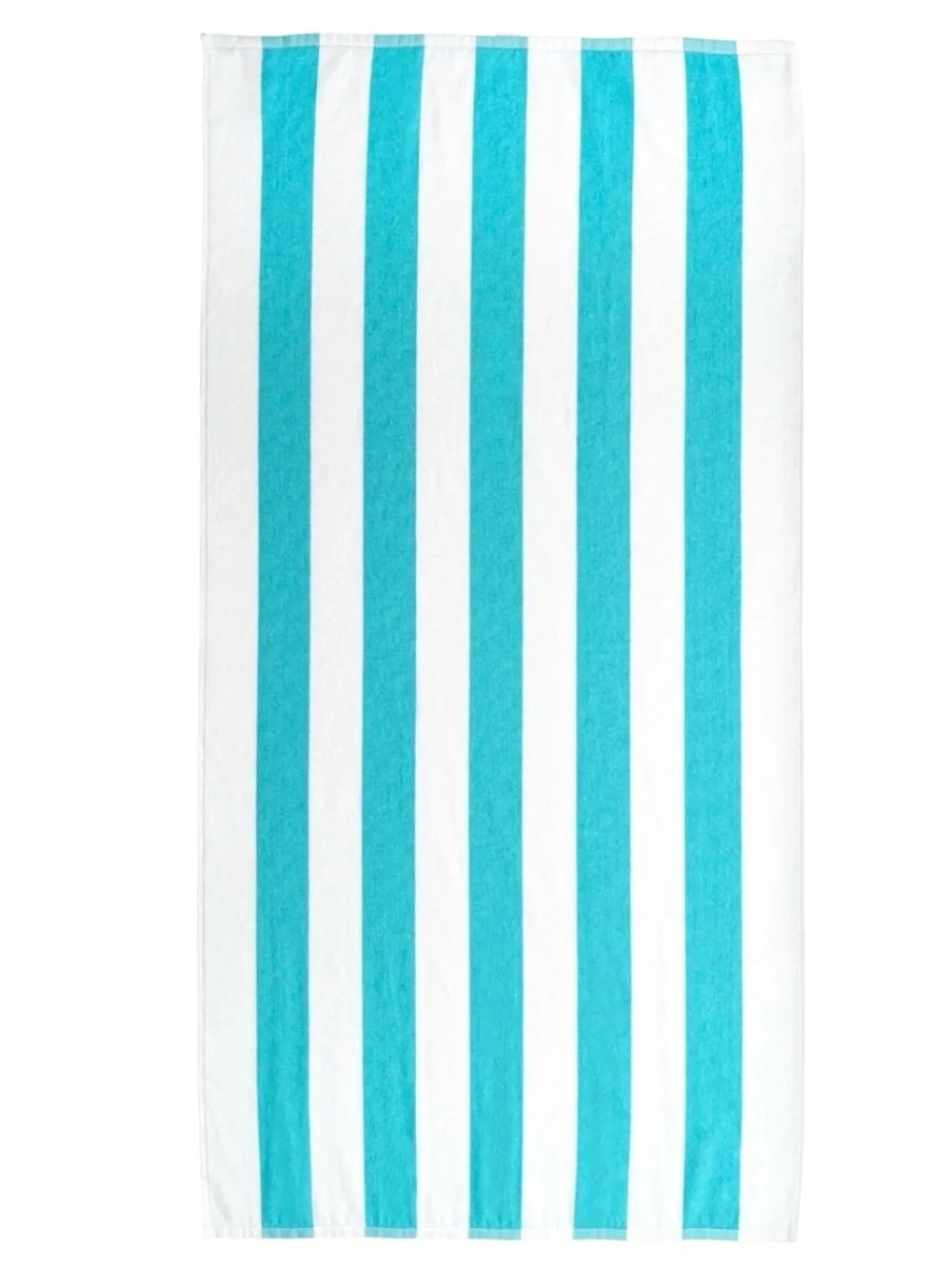 2-Mainstays Cabana Striped Cotton Beach Towel w/ Hanging Loop Blue/White 28x58